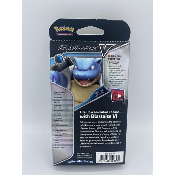 Pokémon TCG - V Battle Deck - Blastoise - (64 Cards) New - Factory Sealed - Picture 2 of 4